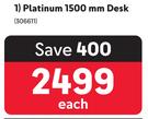 Platinum 1500mm Desk-Each