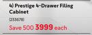 Prestige 4 Drawer Filling Cabinet-Each