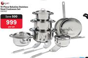Tissolli 15-Piece Bekaline Stainless Steel CookWare Set 282162-Per Set