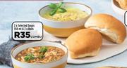 2 x Selected Soups 250ml & 2 x Rolls Combo