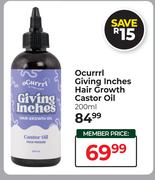 Ocurrrl Giving Inches Hair Growth Castor Oil-200ml