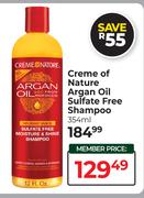 Creme Of Nature Argan Oil Sulfate Free Shampoo-354ml