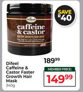 Difeel Caffeine & Castor Faster Growth Hair Mask-340g