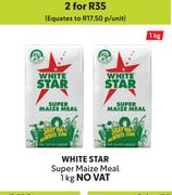 White Star Super Maize Meal-For 2 x 1Kg