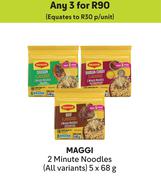 Maggi 2 Minute Noodles (All Variants)-For Any 3 x 5 x 68g