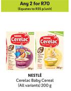 Nestle Cerelac Baby Cereal(All Variants)-For Any 2 x 200g