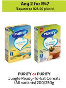 Purity Or Purity Jungle Ready-To-Eat Cereals (All Variants)-For Any 2 x 200/250g