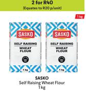 Sasko Self Raising Wheat Flour-For 2 x 1kg