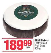 Spar Bakery Festive Iced Fruit Cake-900g