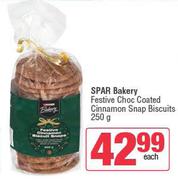 Spar Bakery Festive Choc Coated Cinnamon Snap Biscuits-250g 