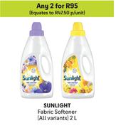 Sunlight Fabric Softener(All Variants)-For Any 2 x 2Ltr