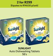 2Sunlight Auto Dishwashing Tablets-For 2 x 56's