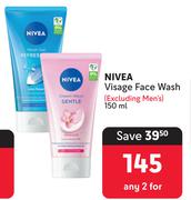 Nivea Visage Face Wash-For 2 x 150ml