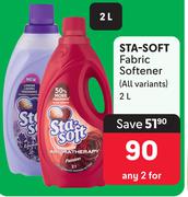 Sta Soft Fabric Softener (All Variants)-For 2 x 2L