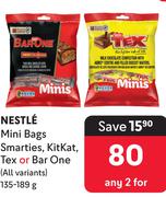 Nestle Mini Bags Smarties, Kitkat, Tex Or Barone (All Variants)-For Any 2 x 135-189g