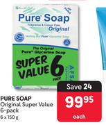Pure Soap Original Super Value-6 x 150g 