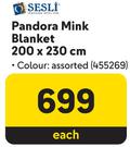Sesli Pandora Mink Blanket 200 x 230cm