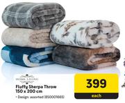Home Living Fluffy Sherpa Throw 150 x 200cm