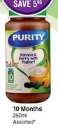Purity Banana & Berry With Yoghurt 10 Months Assorted-250ml