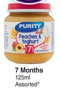 Purity Peaches & Yoghurt 7 Months Assorted-For 5 x 125ml