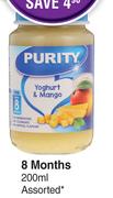 Purity Yoghurt & Mango 8 Months Assorted-200ml