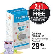 Carmien Kiddies Tea 20 Tagless Teabags Assorted-Each