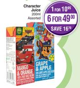 Character Juice Assorted-For 6 x 200ml