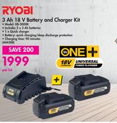 Ryobi 3 Ah 18V Battery & Charger Kit XB-3000K-Per Kit
