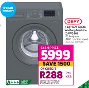  Defy 8Kg Front Loader Washing Machine DAW 386