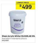 Sheen Acrylic White Colour Lab-20Ltr