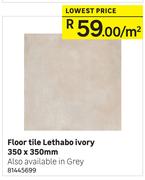 Floor Tile Lethabo Ivory-350 x 350mm Per Sqm