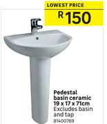 Pedestal Basin Ceramic-19 x 17 x 71cm