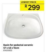 Basin For Pedestal Ceramic-57 x 48 x 15cm