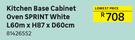 Kitchen Base Cabinet Oven Sprint White-L60 x H87 x D60cm