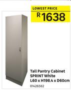 Tall Pantry Cabinet Sprint White-L60 x H198.4 x D60cm