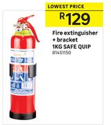 Fire Extinguisher + Bracket 1Kg Safe Quip