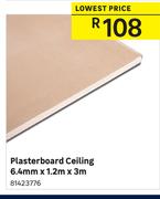 Plasterboard Ceiling-6.4mm x 1.2m x 3m