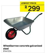 Wheelbarrow Concrete Galvanised Steel