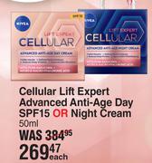 Nivea Cellular Lift Expert Advanced Anti Age Day SPF15 Or Night Cream-50ml