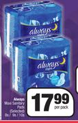 Always Maxi Sanitary Pads (Selected)-8s/9s/10s Per Pack