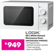 Logik 20L White Manual Microwave Oven MM720C2GX-PM0E00