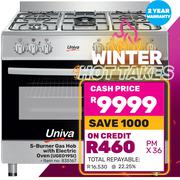 Univa 5 Burner Gas Hob With Electric Oven UGE019SI