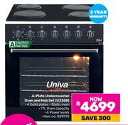 Univa 4 Plate Undercounter Oven & Hob Set U336B