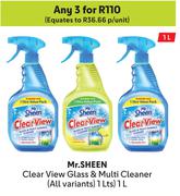 Mr.Sheen Clear View Glass & Multi Cleaner (All Variants)-For Any 3 x 1L