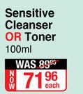 Celltone Sensitive Cleanser Or Toner-100ml Each
