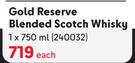 Johnnie Walker Gold Reserve Blended Scotch Whisky-750ml Each
