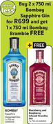 Bombay Sapphire Imported Gin-2 x 750ml