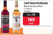 Captain Morgan Black Jamaica Rum-750ml Each
