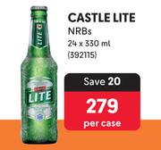 Castle Lite NRBs-24 x 330ml Per Case