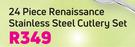 Always Home 24 Piece Renaissance Stainless Steel Cutlery Set-Per Set
